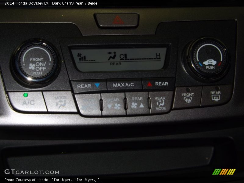 Dark Cherry Pearl / Beige 2014 Honda Odyssey LX