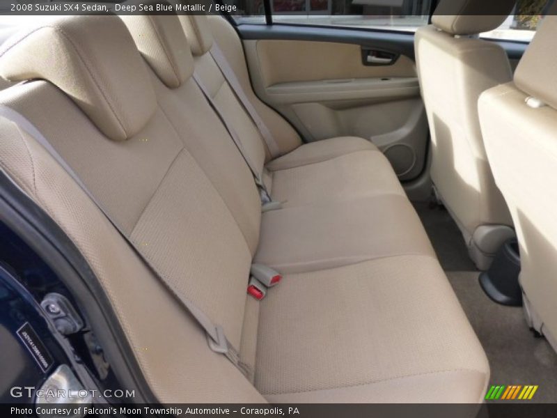 Deep Sea Blue Metallic / Beige 2008 Suzuki SX4 Sedan