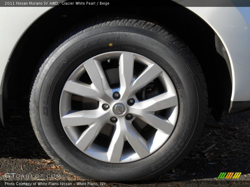 Glacier White Pearl / Beige 2011 Nissan Murano SV AWD