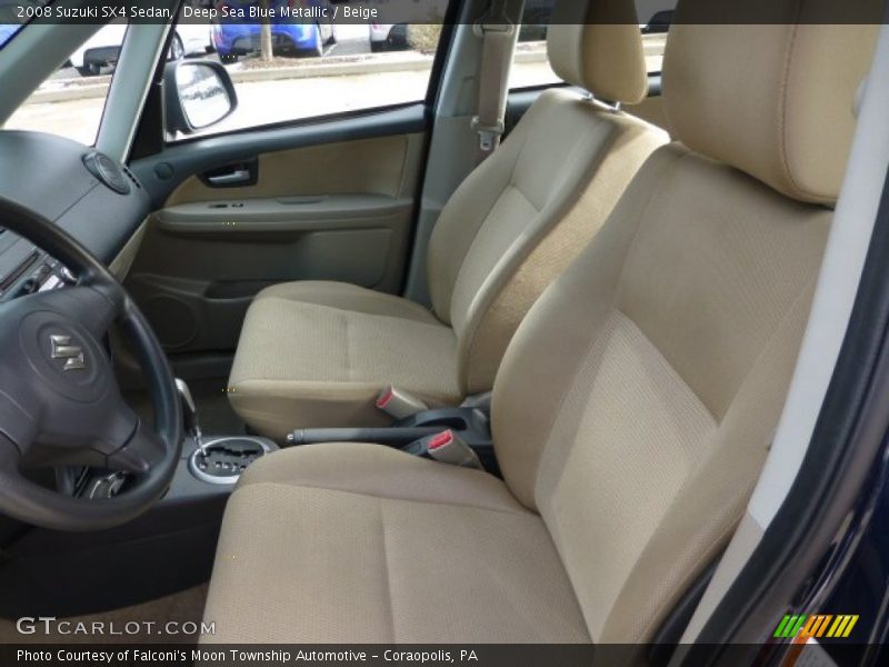Deep Sea Blue Metallic / Beige 2008 Suzuki SX4 Sedan
