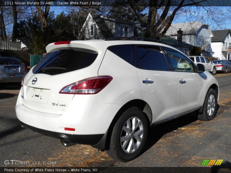 Glacier White Pearl / Beige 2011 Nissan Murano SV AWD