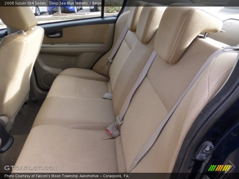 Deep Sea Blue Metallic / Beige 2008 Suzuki SX4 Sedan