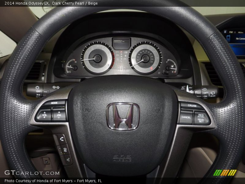 Dark Cherry Pearl / Beige 2014 Honda Odyssey LX
