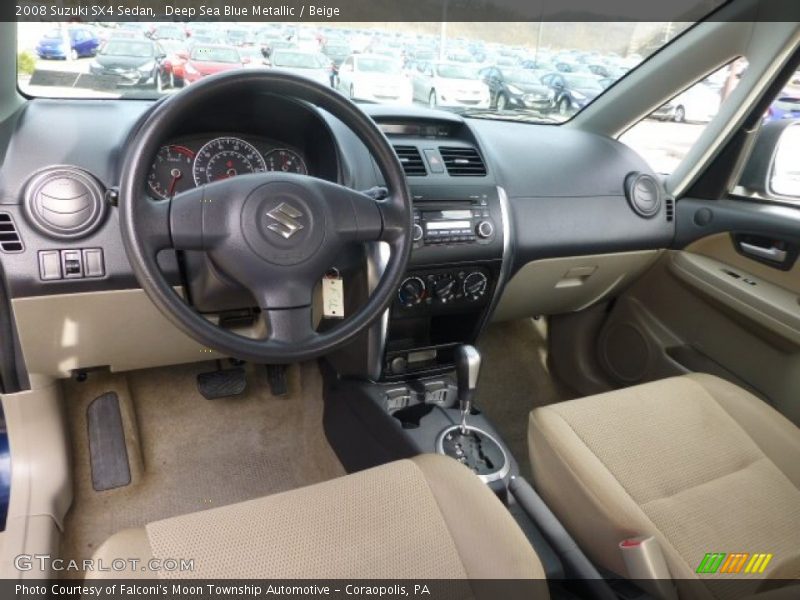 Deep Sea Blue Metallic / Beige 2008 Suzuki SX4 Sedan