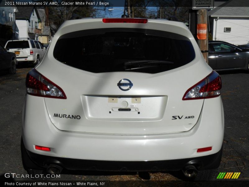 Glacier White Pearl / Beige 2011 Nissan Murano SV AWD