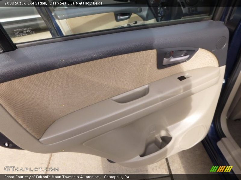 Deep Sea Blue Metallic / Beige 2008 Suzuki SX4 Sedan