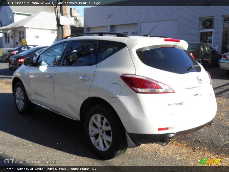 Glacier White Pearl / Beige 2011 Nissan Murano SV AWD
