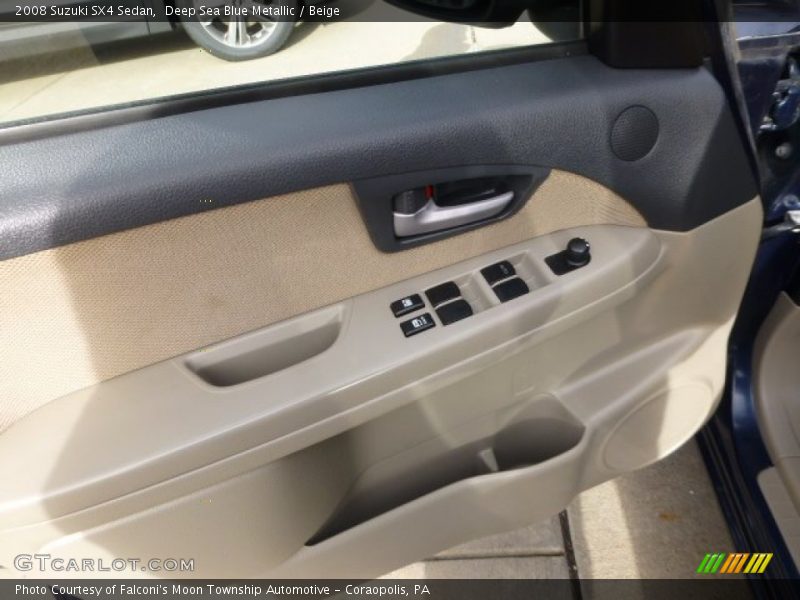 Deep Sea Blue Metallic / Beige 2008 Suzuki SX4 Sedan