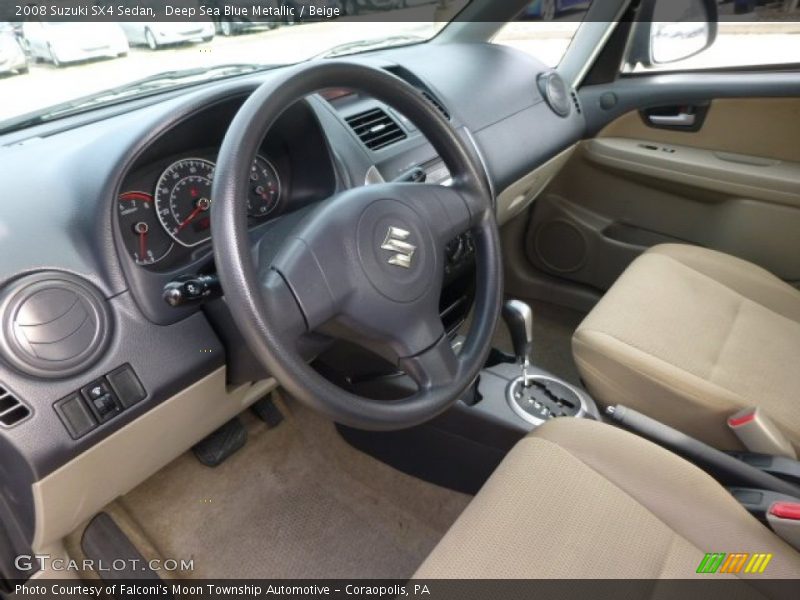 Deep Sea Blue Metallic / Beige 2008 Suzuki SX4 Sedan