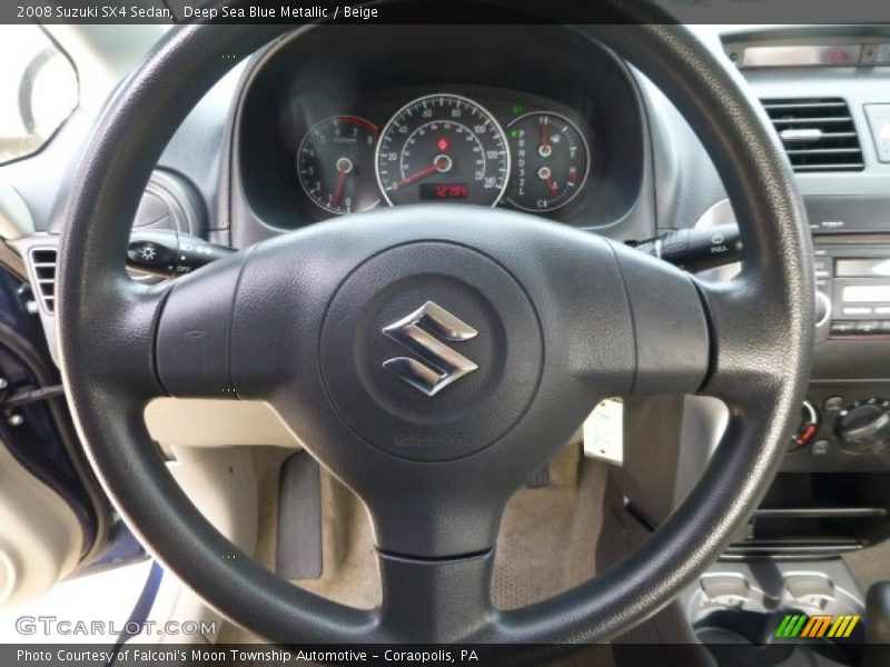 Deep Sea Blue Metallic / Beige 2008 Suzuki SX4 Sedan