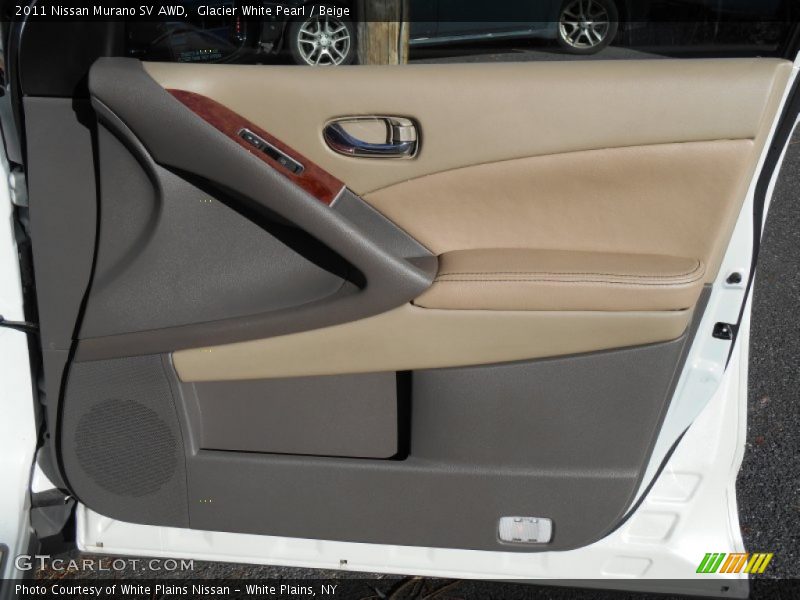 Glacier White Pearl / Beige 2011 Nissan Murano SV AWD