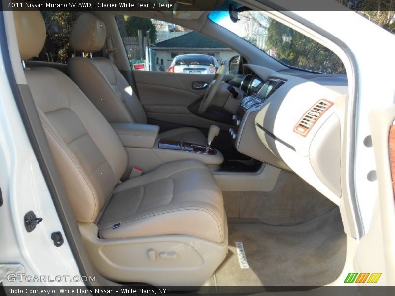 Glacier White Pearl / Beige 2011 Nissan Murano SV AWD