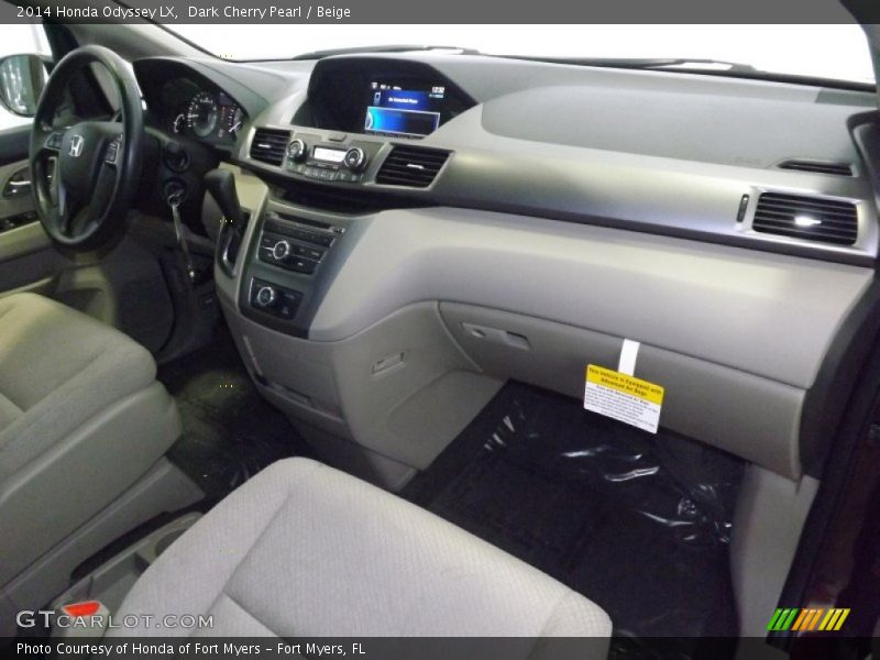 Dark Cherry Pearl / Beige 2014 Honda Odyssey LX