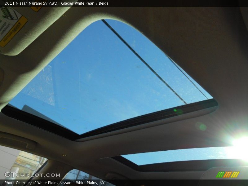 Glacier White Pearl / Beige 2011 Nissan Murano SV AWD