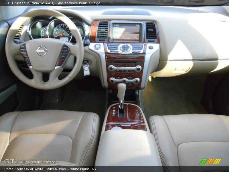 Glacier White Pearl / Beige 2011 Nissan Murano SV AWD