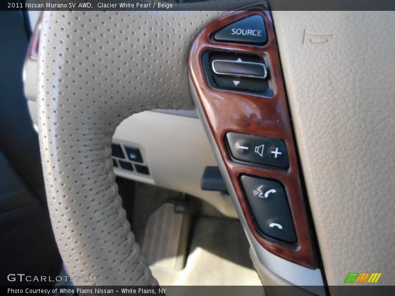 Glacier White Pearl / Beige 2011 Nissan Murano SV AWD
