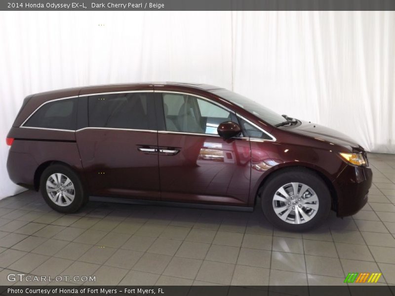 Dark Cherry Pearl / Beige 2014 Honda Odyssey EX-L