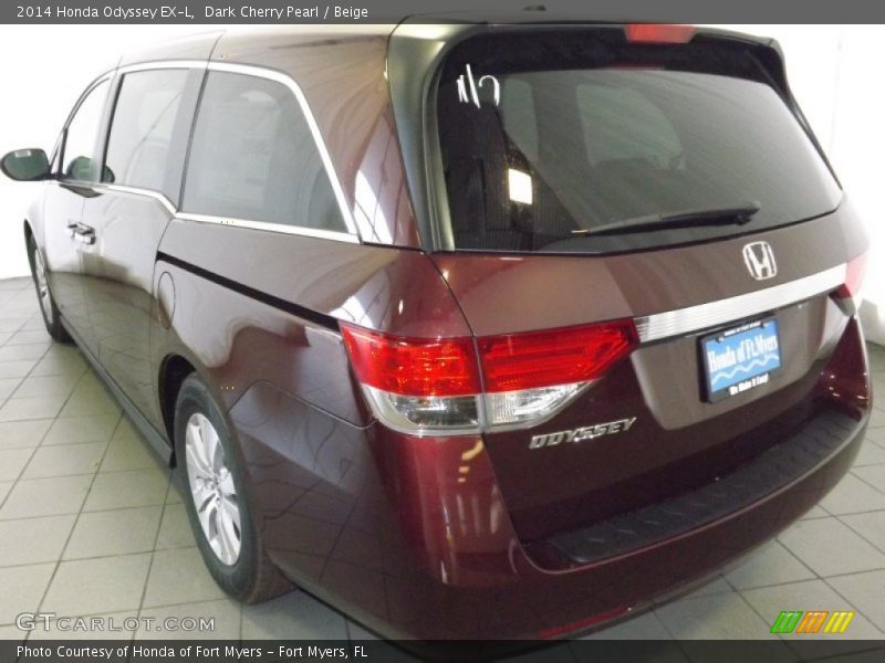 Dark Cherry Pearl / Beige 2014 Honda Odyssey EX-L
