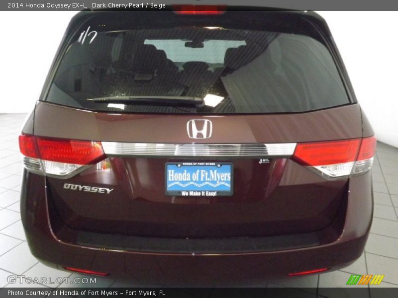 Dark Cherry Pearl / Beige 2014 Honda Odyssey EX-L