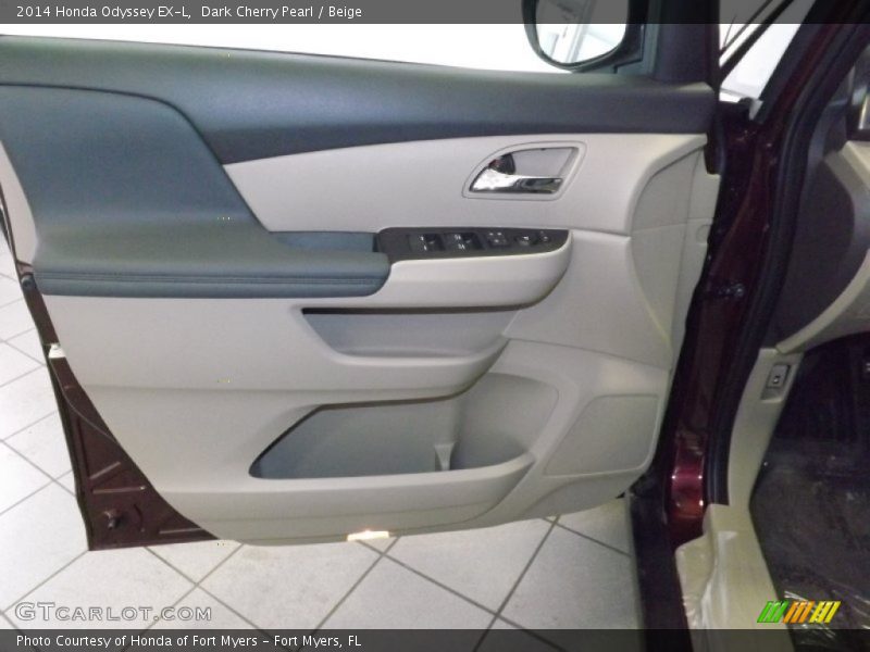 Dark Cherry Pearl / Beige 2014 Honda Odyssey EX-L