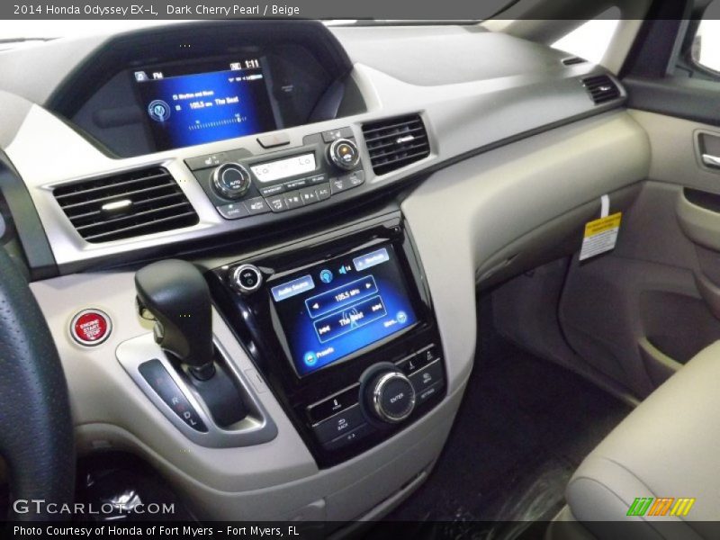 Dark Cherry Pearl / Beige 2014 Honda Odyssey EX-L