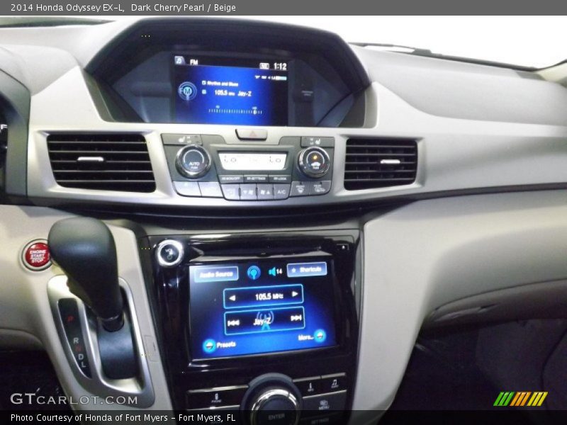 Dark Cherry Pearl / Beige 2014 Honda Odyssey EX-L