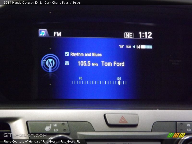 Dark Cherry Pearl / Beige 2014 Honda Odyssey EX-L