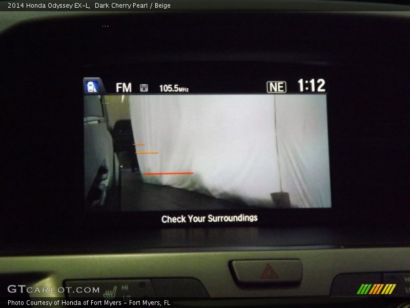 Dark Cherry Pearl / Beige 2014 Honda Odyssey EX-L