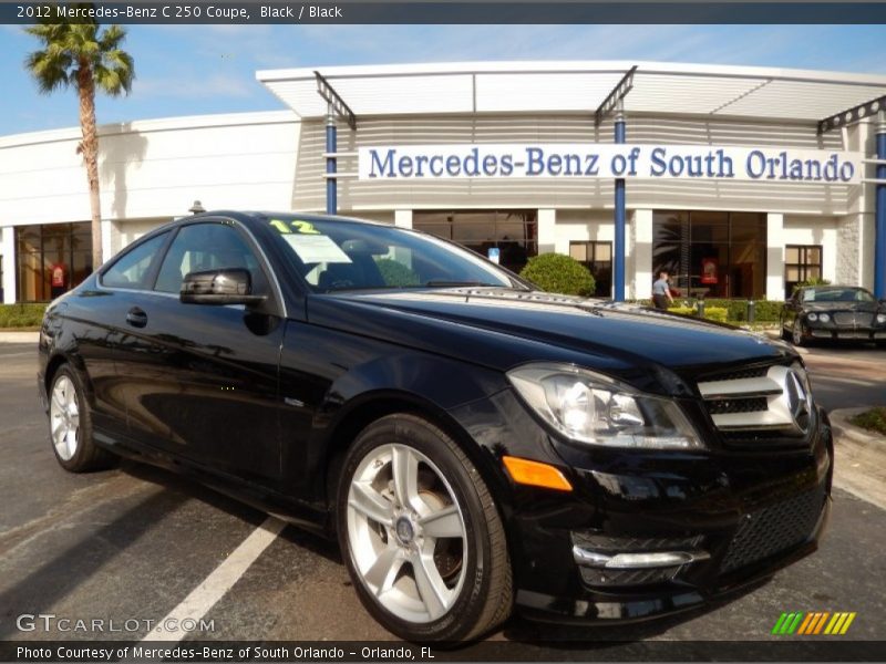 Black / Black 2012 Mercedes-Benz C 250 Coupe