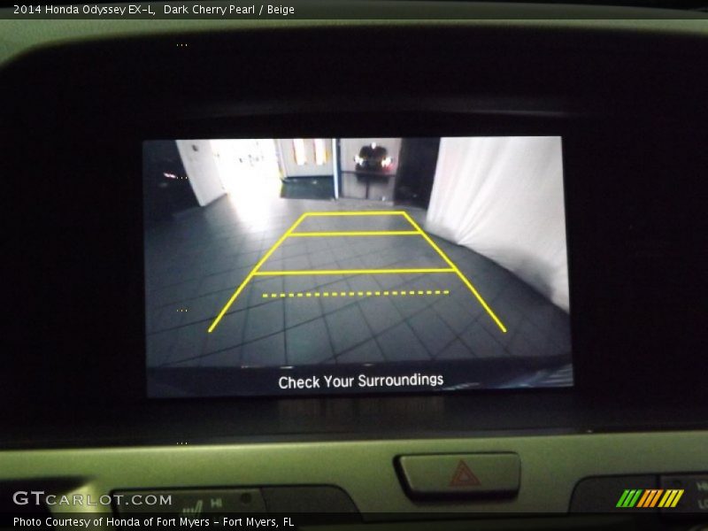 Dark Cherry Pearl / Beige 2014 Honda Odyssey EX-L