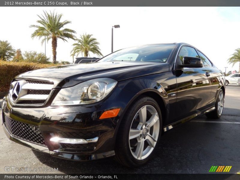 Black / Black 2012 Mercedes-Benz C 250 Coupe