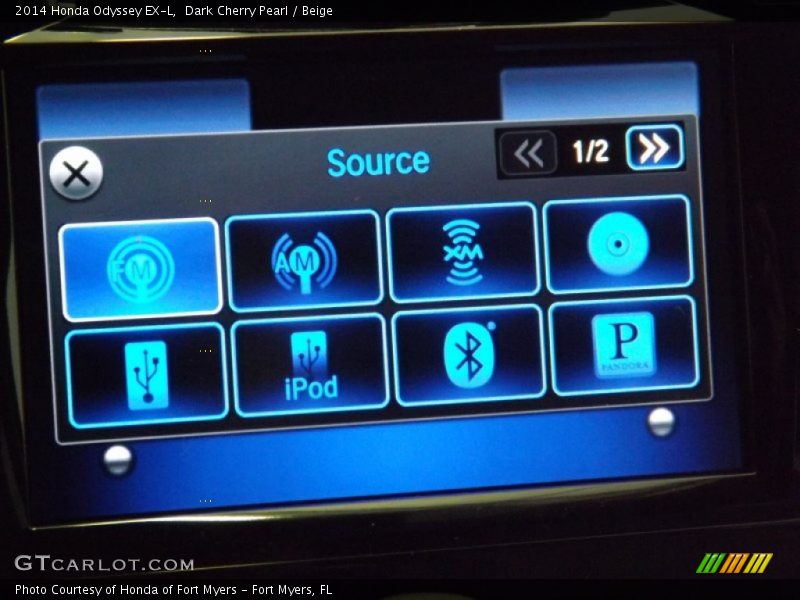 Dark Cherry Pearl / Beige 2014 Honda Odyssey EX-L