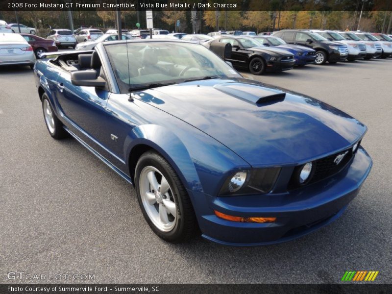 Vista Blue Metallic / Dark Charcoal 2008 Ford Mustang GT Premium Convertible