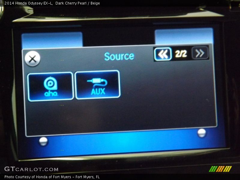Dark Cherry Pearl / Beige 2014 Honda Odyssey EX-L