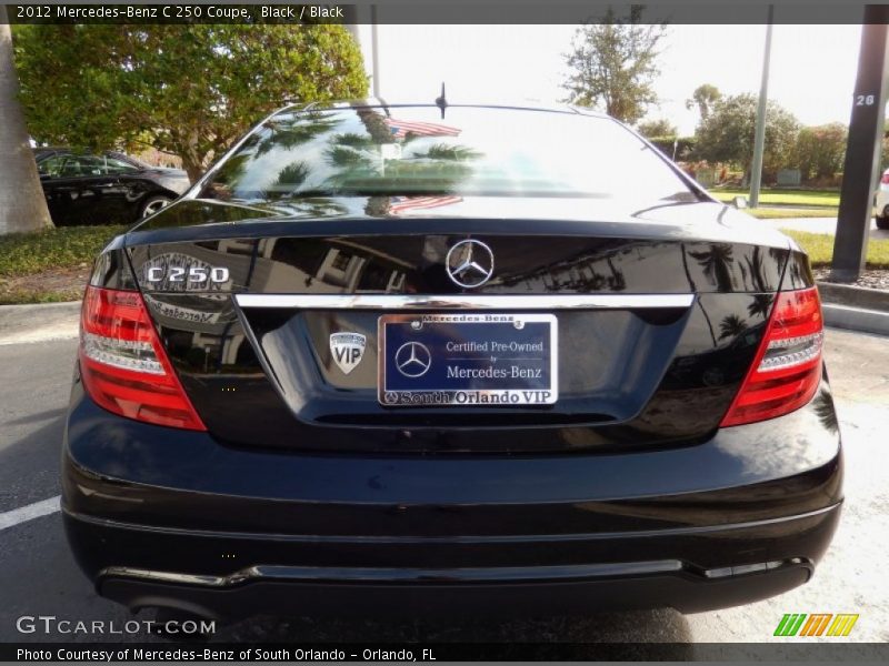 Black / Black 2012 Mercedes-Benz C 250 Coupe
