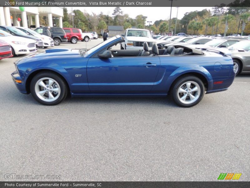 Vista Blue Metallic / Dark Charcoal 2008 Ford Mustang GT Premium Convertible