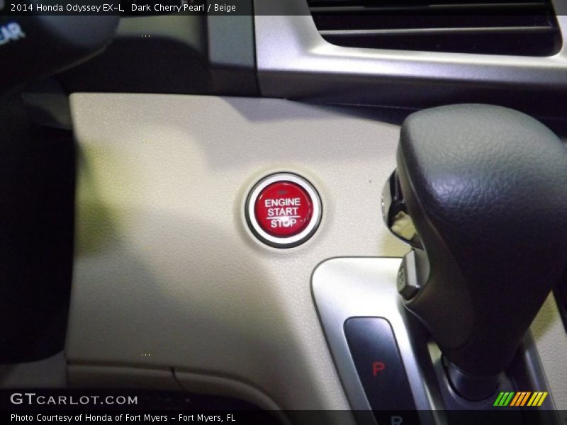 Dark Cherry Pearl / Beige 2014 Honda Odyssey EX-L