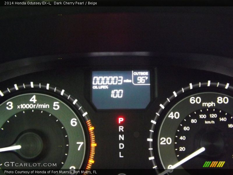 Dark Cherry Pearl / Beige 2014 Honda Odyssey EX-L