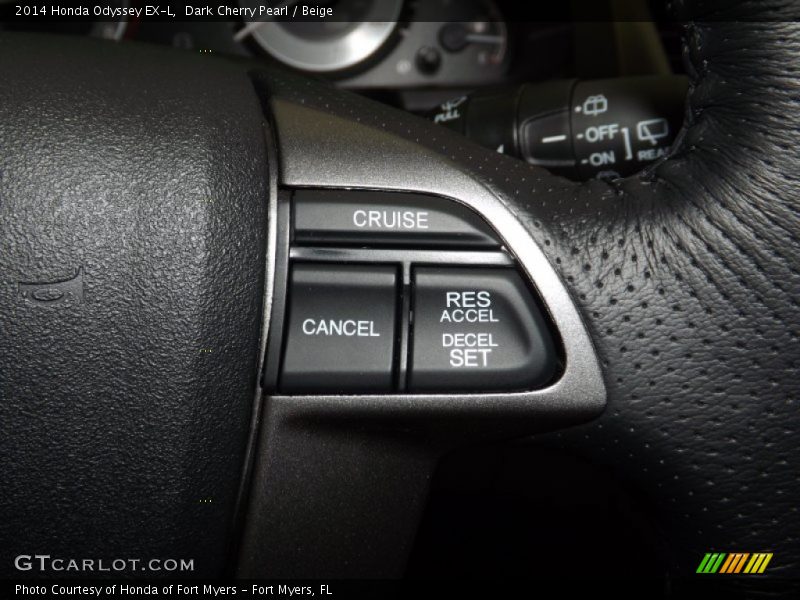 Dark Cherry Pearl / Beige 2014 Honda Odyssey EX-L