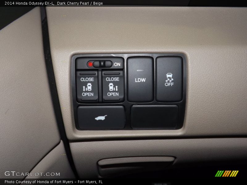 Dark Cherry Pearl / Beige 2014 Honda Odyssey EX-L