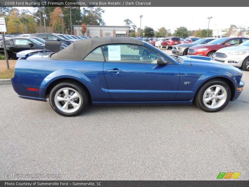 Vista Blue Metallic / Dark Charcoal 2008 Ford Mustang GT Premium Convertible