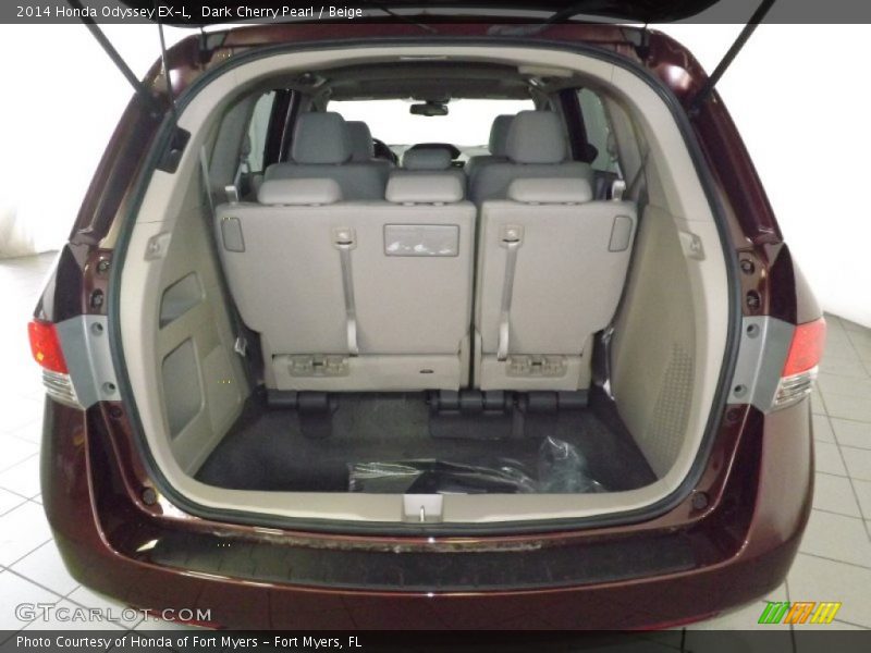 Dark Cherry Pearl / Beige 2014 Honda Odyssey EX-L