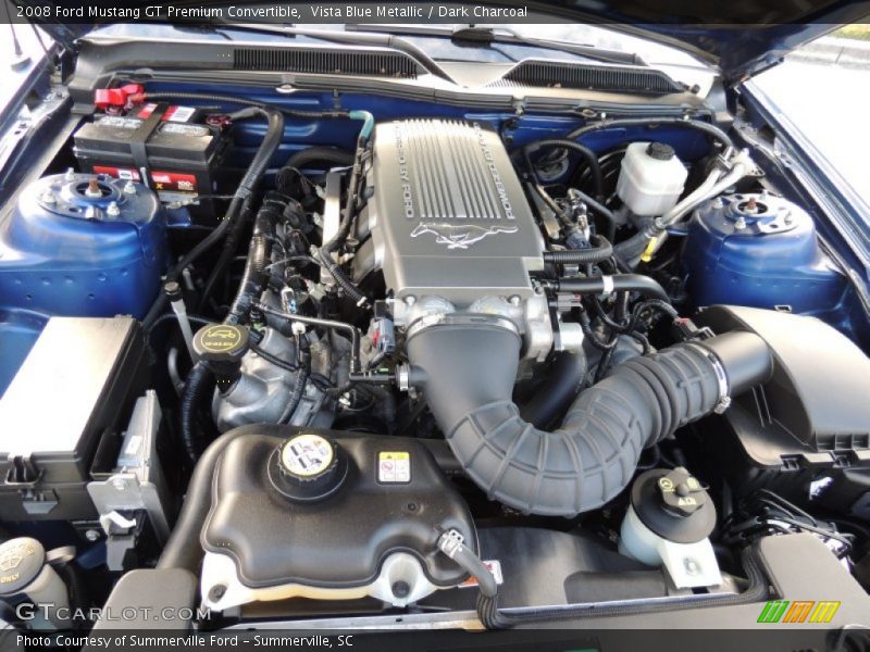 Vista Blue Metallic / Dark Charcoal 2008 Ford Mustang GT Premium Convertible