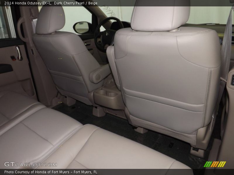 Dark Cherry Pearl / Beige 2014 Honda Odyssey EX-L