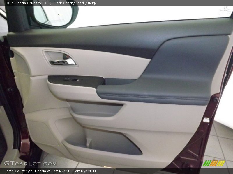 Dark Cherry Pearl / Beige 2014 Honda Odyssey EX-L