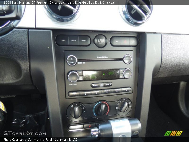Vista Blue Metallic / Dark Charcoal 2008 Ford Mustang GT Premium Convertible