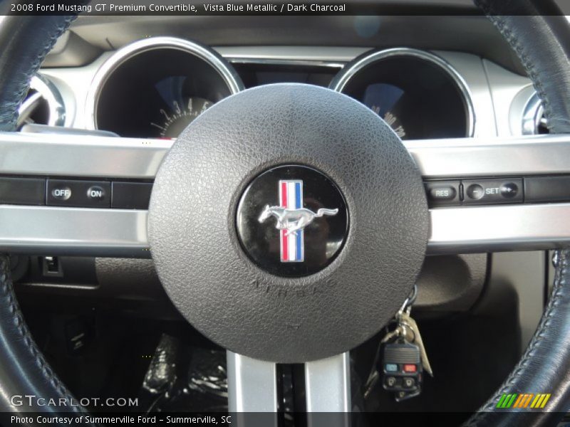 Vista Blue Metallic / Dark Charcoal 2008 Ford Mustang GT Premium Convertible