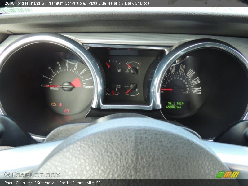 Vista Blue Metallic / Dark Charcoal 2008 Ford Mustang GT Premium Convertible