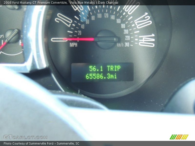 Vista Blue Metallic / Dark Charcoal 2008 Ford Mustang GT Premium Convertible