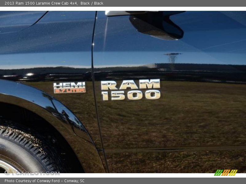 Black / Black 2013 Ram 1500 Laramie Crew Cab 4x4